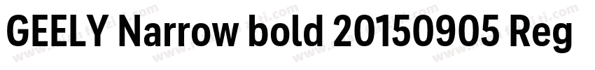 GEELY Narrow bold 20150905 Regular字体转换